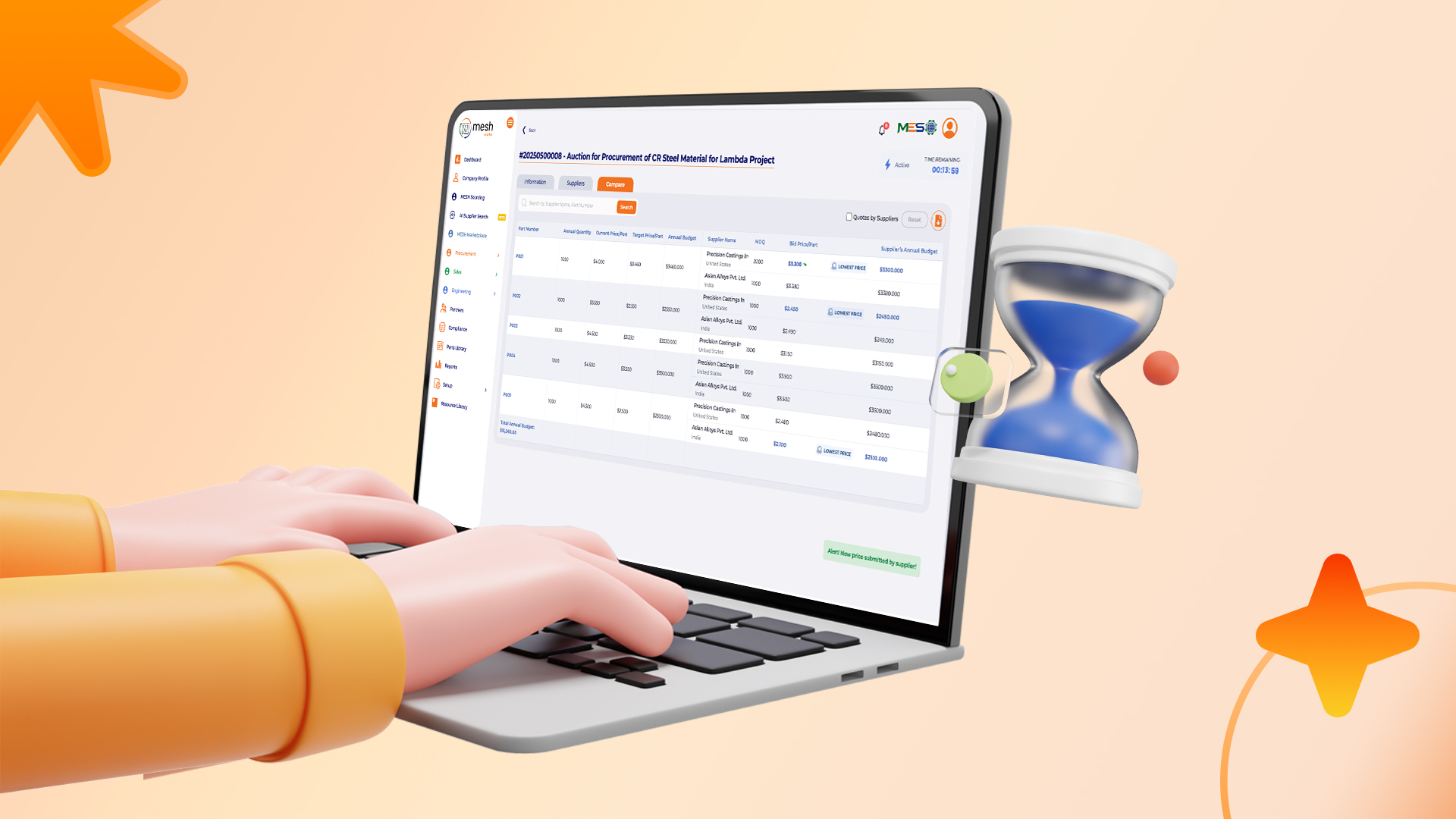 Reverse Auction Demo - Click to play