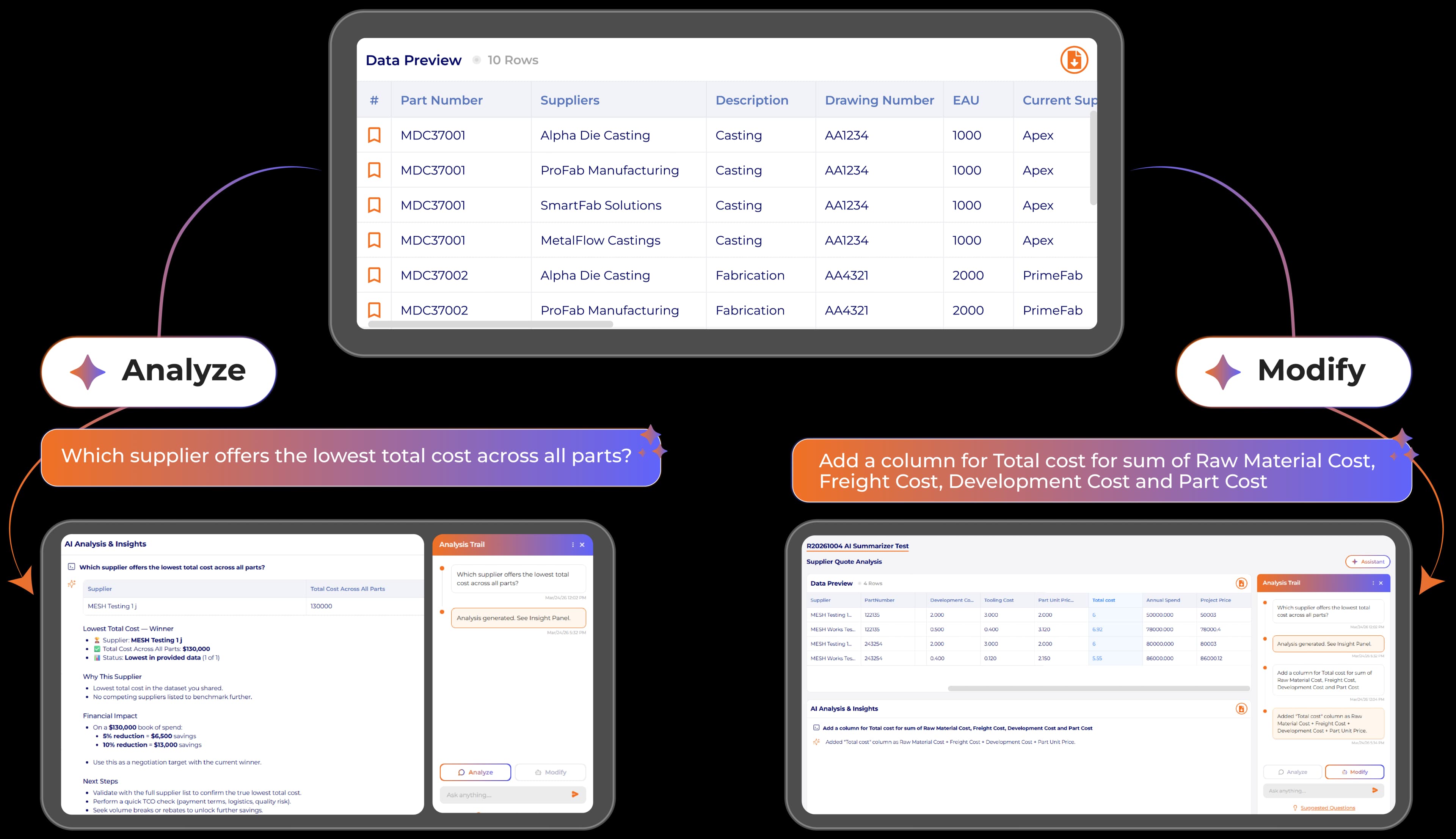 AI RFQ Analyzer Interface