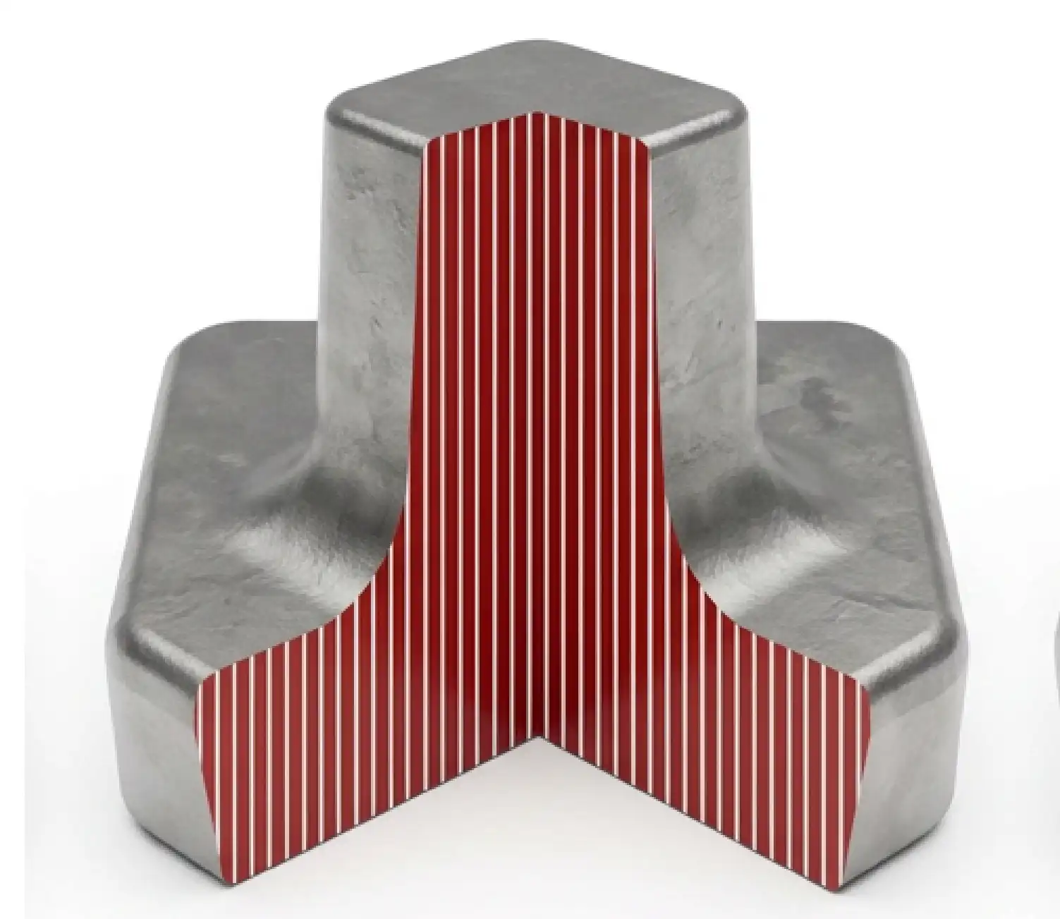 Grain structure in a component machined from bar